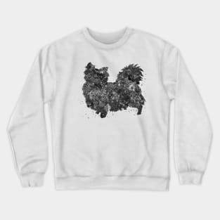 chihuahua long hair black and white Crewneck Sweatshirt